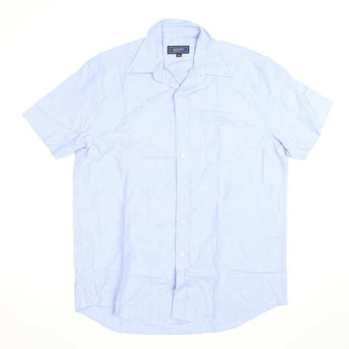 Principles for Men Light Blue Short Sleeve Classic Fit Shirt 15.5in
