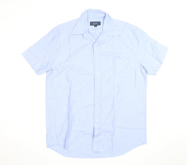 Principles for Men Light Blue Short Sleeve Classic Fit Shirt 15.5in