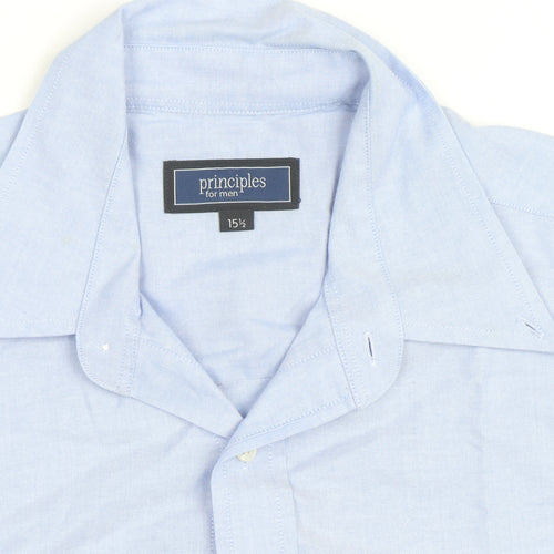 Principles for Men Light Blue Short Sleeve Classic Fit Shirt 15.5in