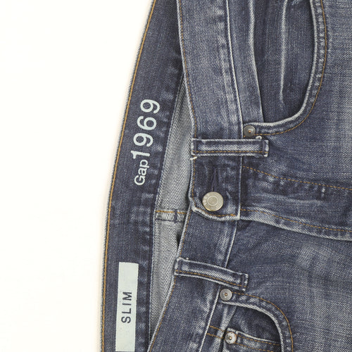 Gap 1969 Men's Blue Slim Fit Straight Denim Jeans 30x30