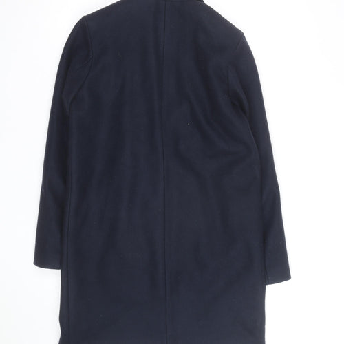 Vila Unisex Adults Blue Mid-Length Wool Blend Overcoat M