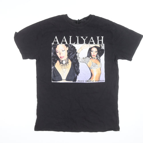 And Finally Women's Black Aaliyah Graphic T-Shirt Size 10