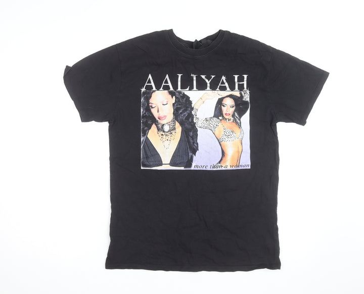And Finally Women's Black Aaliyah Graphic T-Shirt Size 10