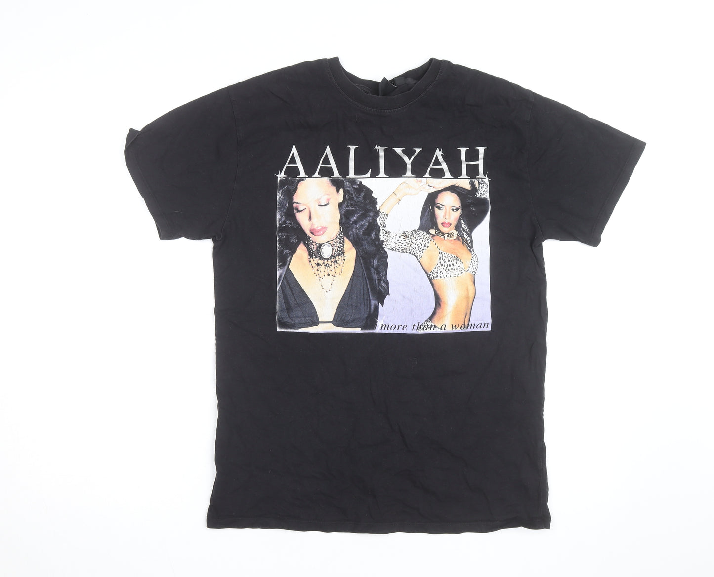 And Finally Women's Black Aaliyah Graphic T-Shirt Size 10