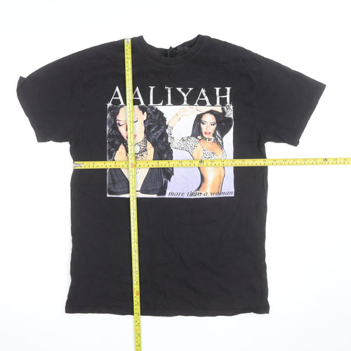 And Finally Women's Black Aaliyah Graphic T-Shirt Size 10