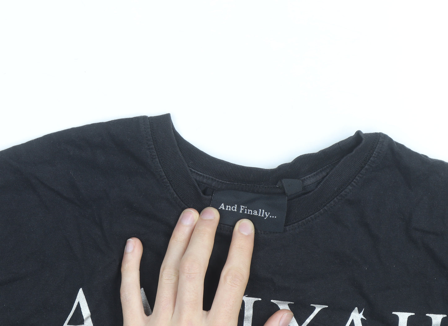 And Finally Women's Black Aaliyah Graphic T-Shirt Size 10