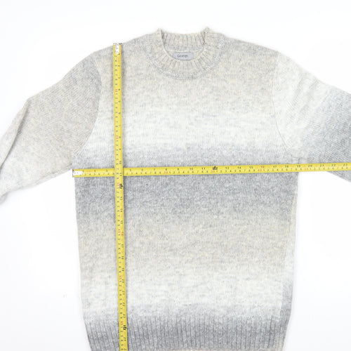 George Men's Grey Ombre Knit Crew Neck Jumper M