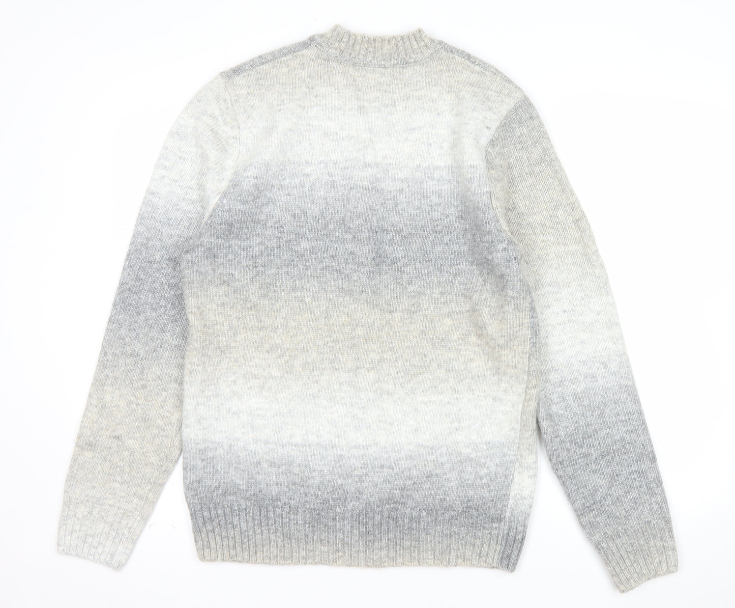 George Men's Grey Ombre Knit Crew Neck Jumper M