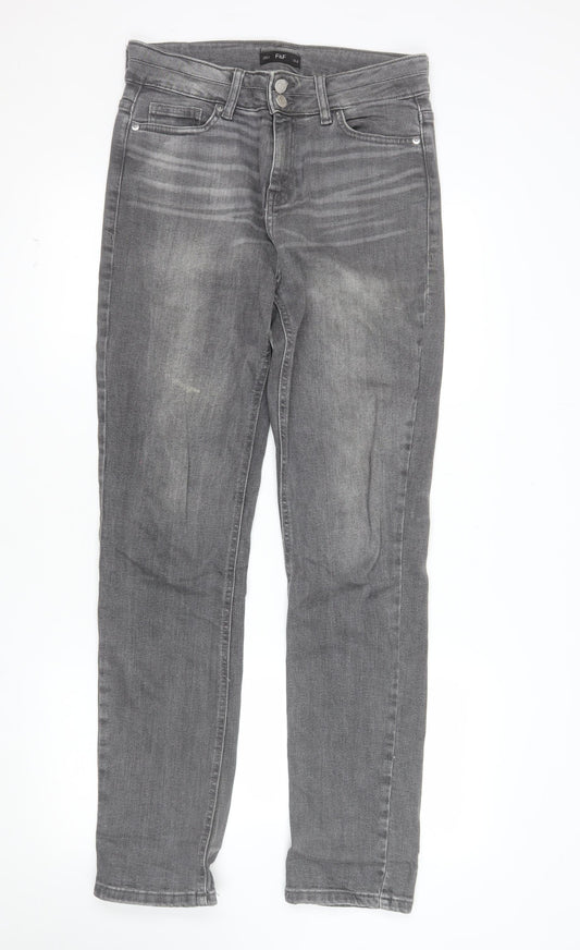 F&F Women’s Grey Skinny Stretch Jeans UK 10 Slim Fit Denim