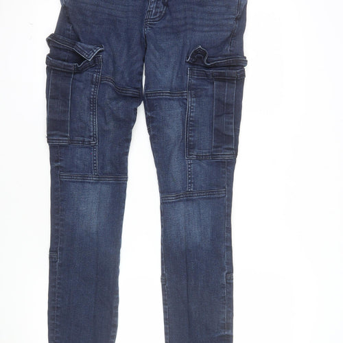 Denim Co Men's Blue Slim Tapered Cargo Jeans 30W 32L