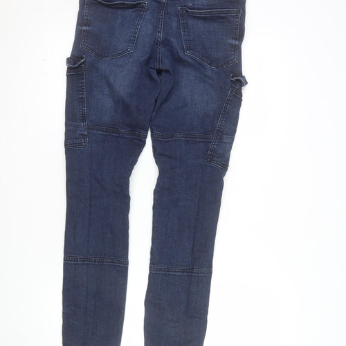 Denim Co Men's Blue Slim Tapered Cargo Jeans 30W 32L