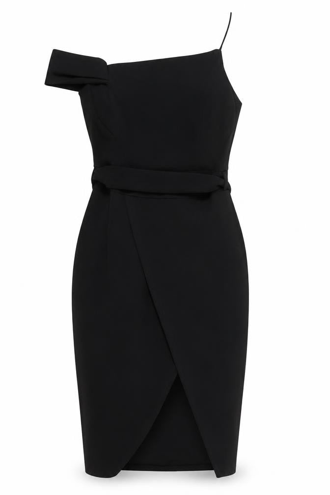 Boohoo Women’s Black Midi Off Shoulder Bodycon Dress Size 8