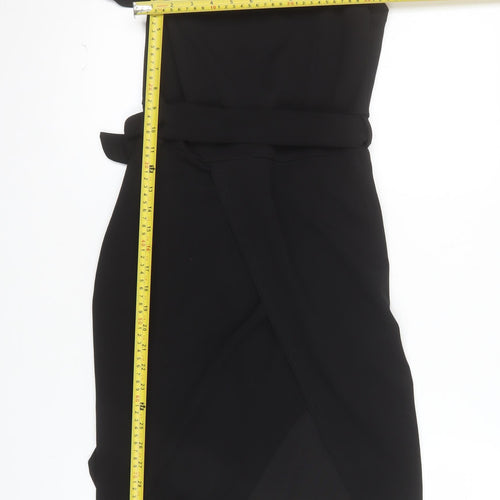 Boohoo Women’s Black Midi Off Shoulder Bodycon Dress Size 8