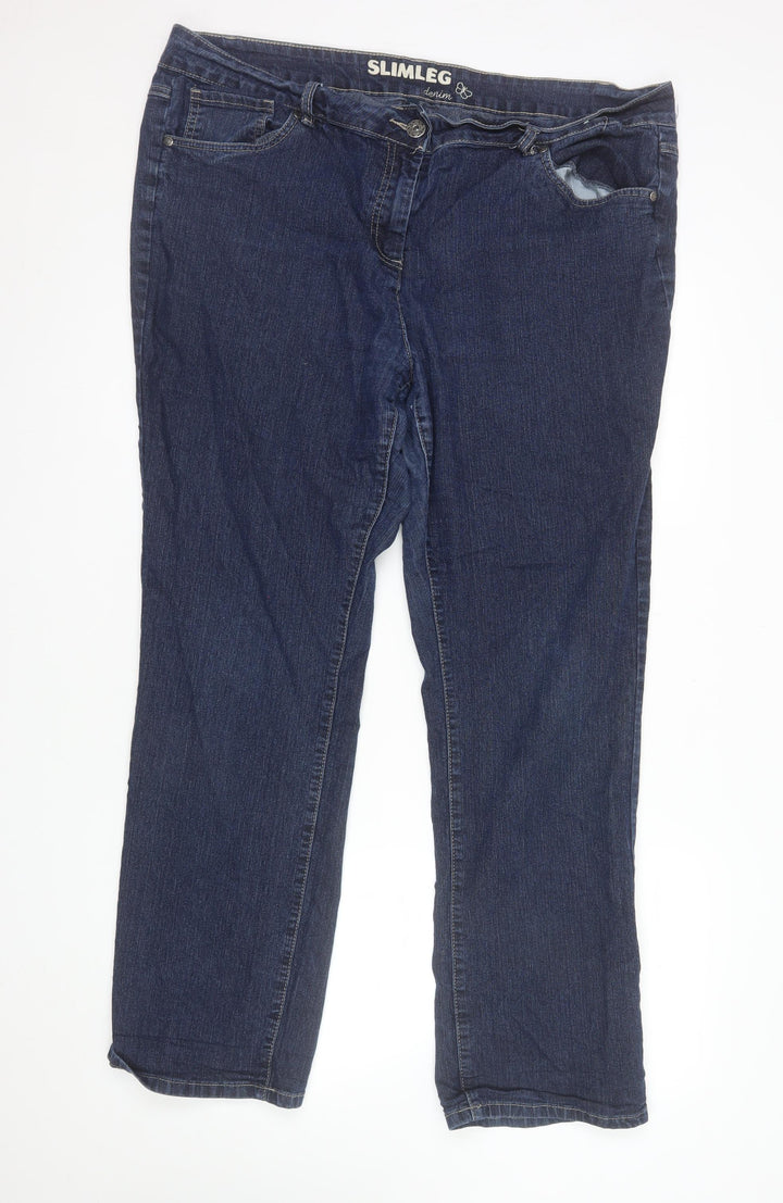 Debenhams Women's Blue Slim Leg Denim Jeans Size 20