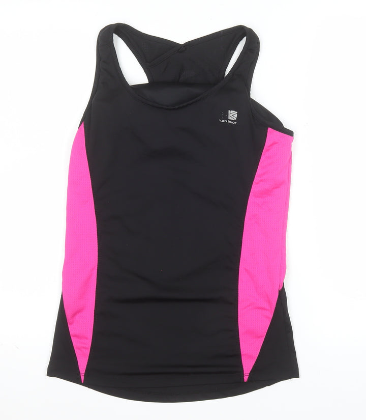 Karrimor Women's Black Pink Racerback Tank Top Size 16 Athletic Fit