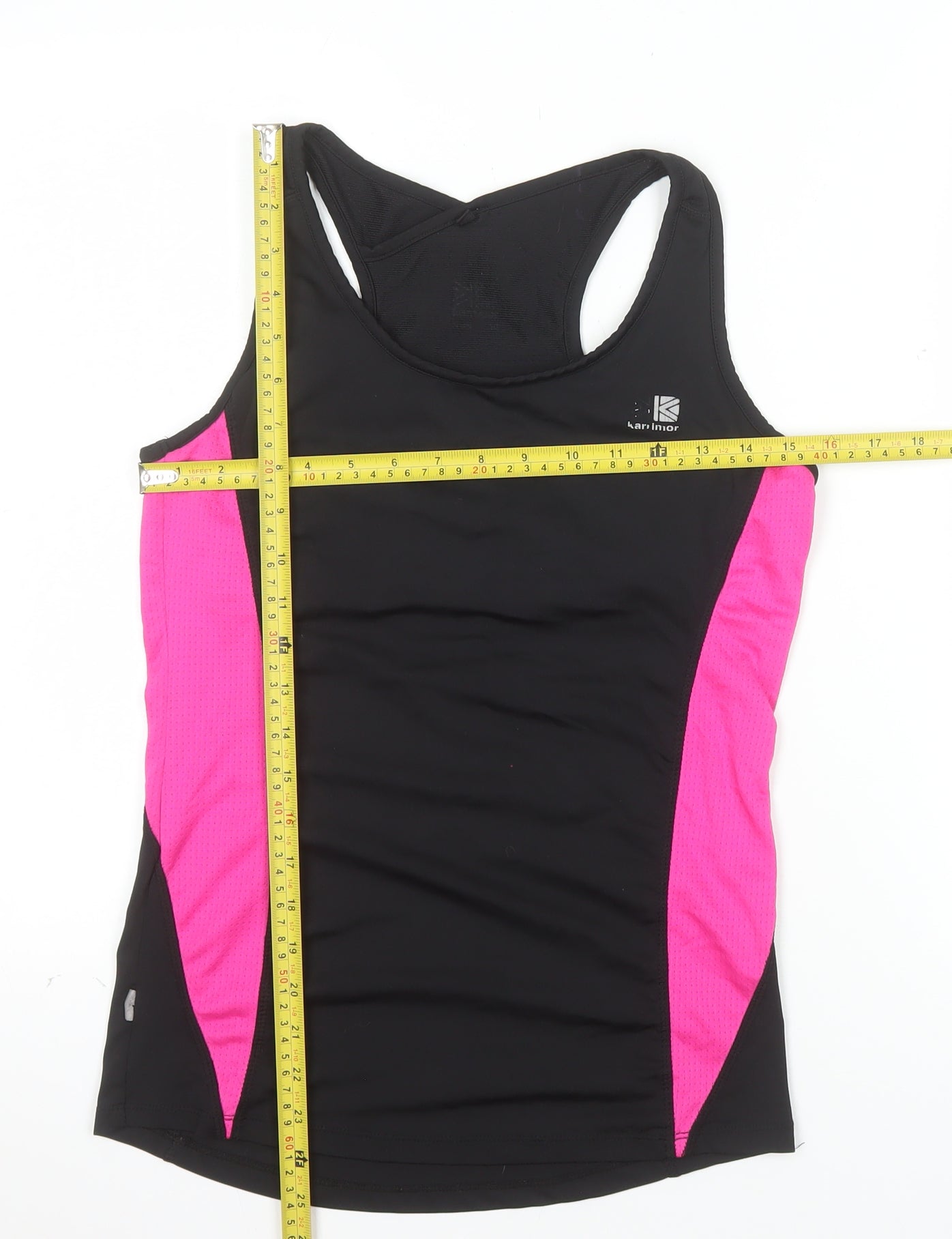 Karrimor Women's Black Pink Racerback Tank Top Size 16 Athletic Fit