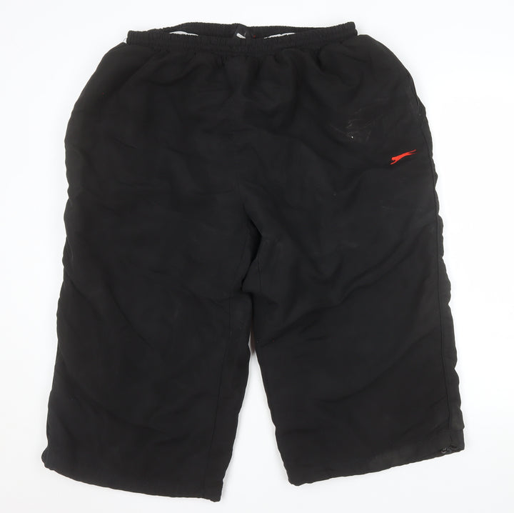 Slazenger Men's Black Athletic Shorts 2XL Elastic Waist Sportswear