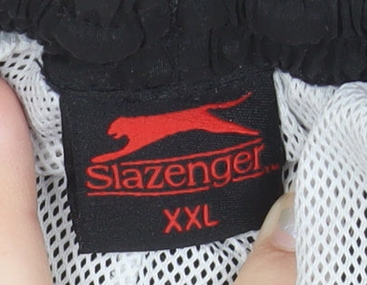 Slazenger Men's Black Athletic Shorts 2XL Elastic Waist Sportswear