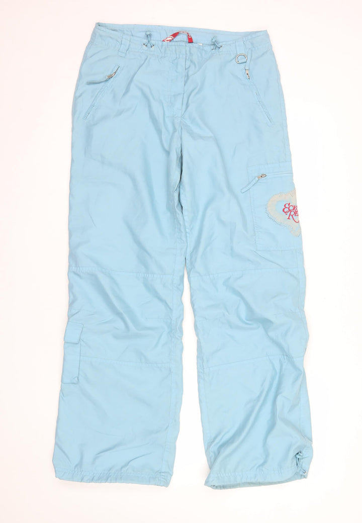 Ecko Red Women Blue Size 10 Cargo Trousers with Embroidered Logo