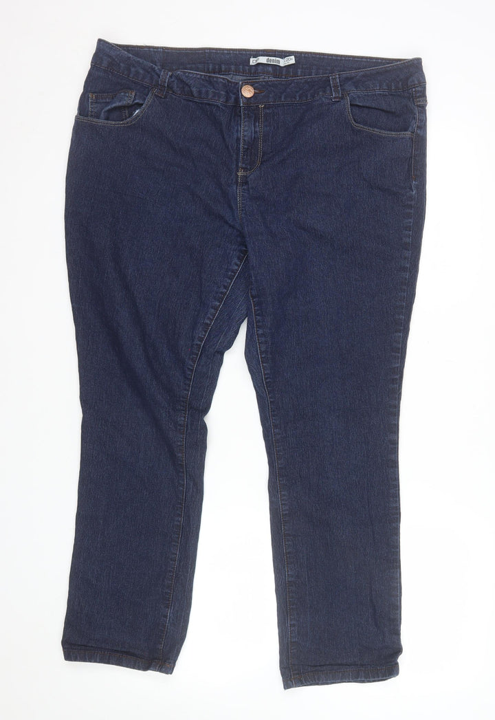 DP Denim Women’s Blue Straight Jeans Size 20 Stretch Fit
