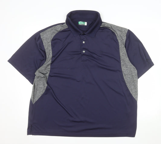 Ben Hogan Men's Blue 2XL Polo Golf Shirt Moisture Wicking