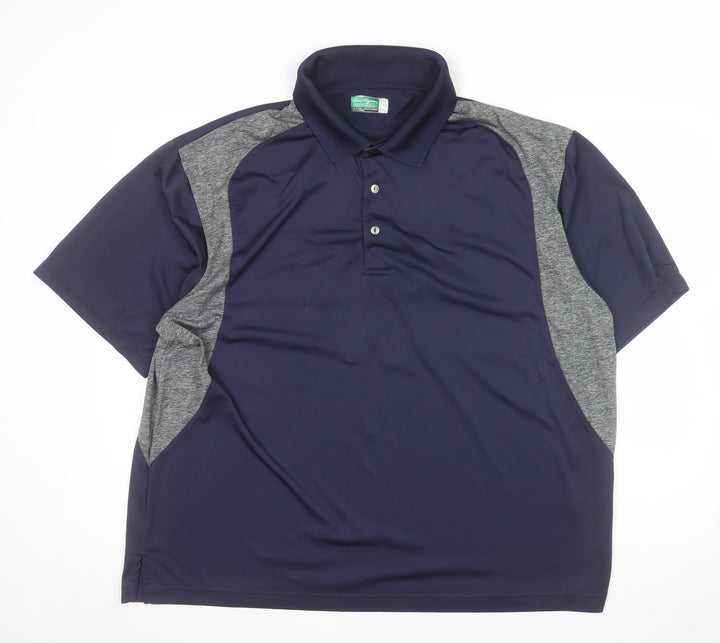 Ben Hogan Men's Blue 2XL Polo Golf Shirt Moisture Wicking