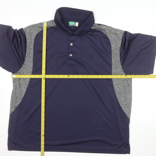 Ben Hogan Men's Blue 2XL Polo Golf Shirt Moisture Wicking