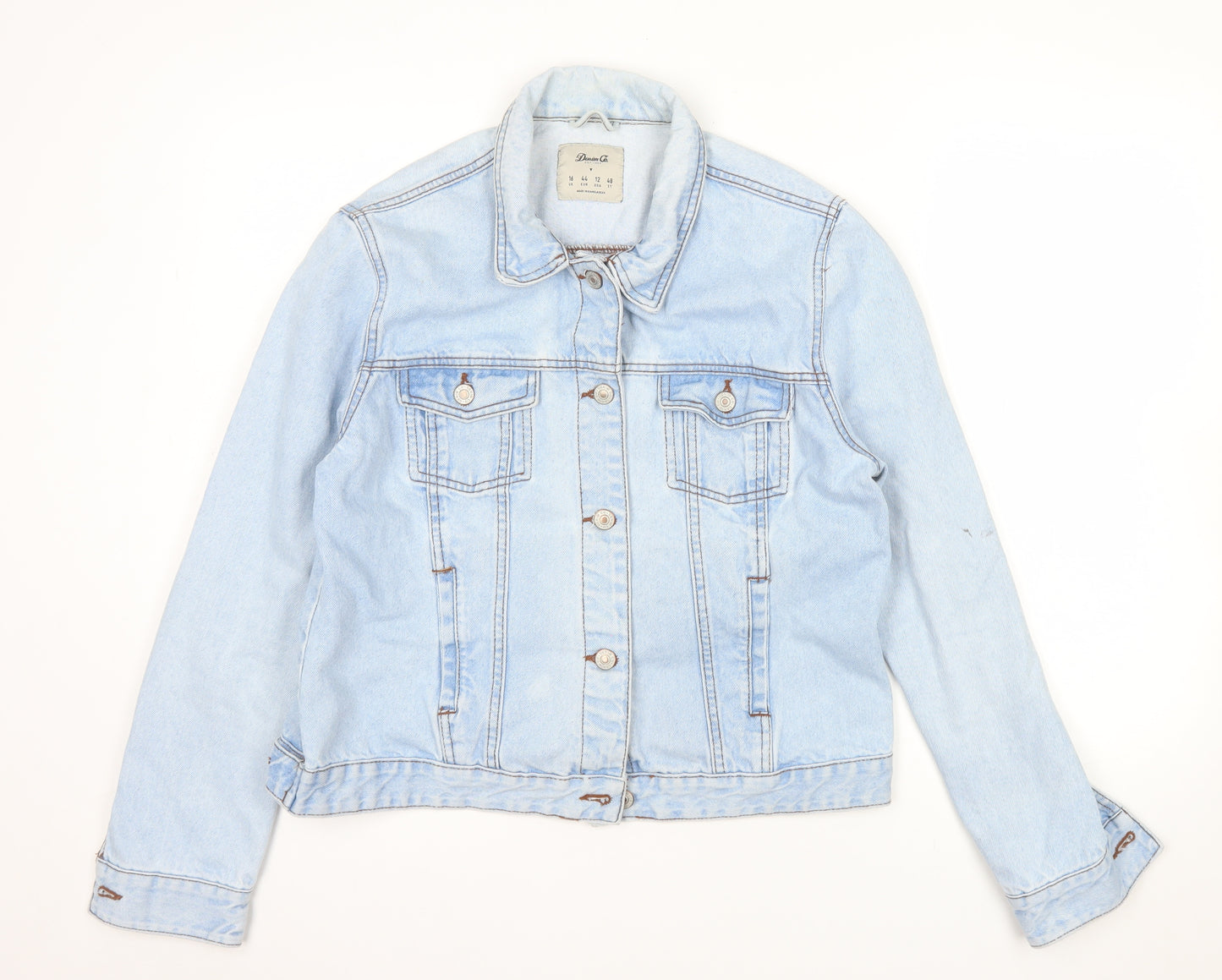 Denim Co Women Blue Size 16 Classic Denim Jacket