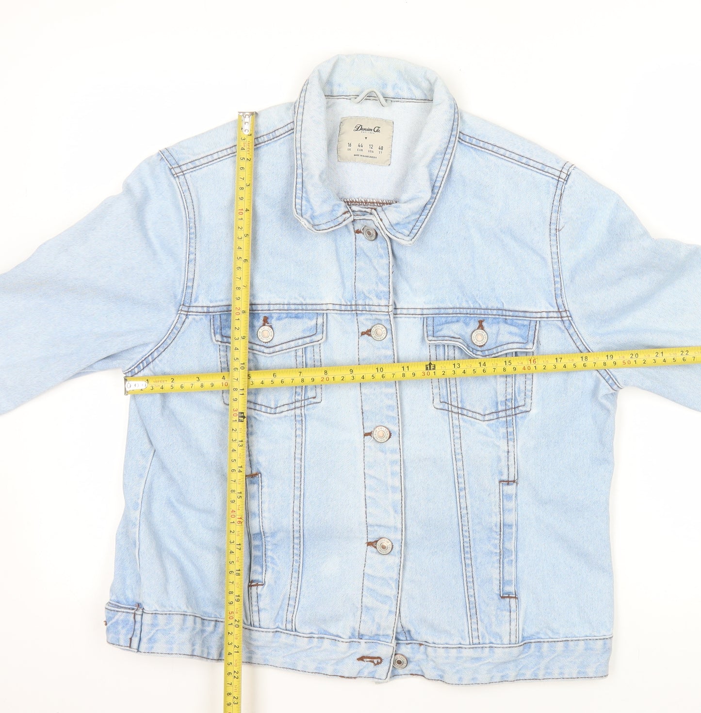 Denim Co Women Blue Size 16 Classic Denim Jacket