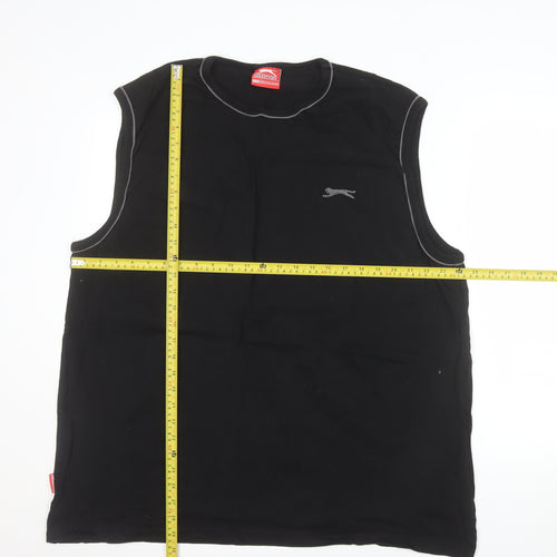 Slazenger Men's Black 4XL Sleeveless Cotton Sports Tank Top