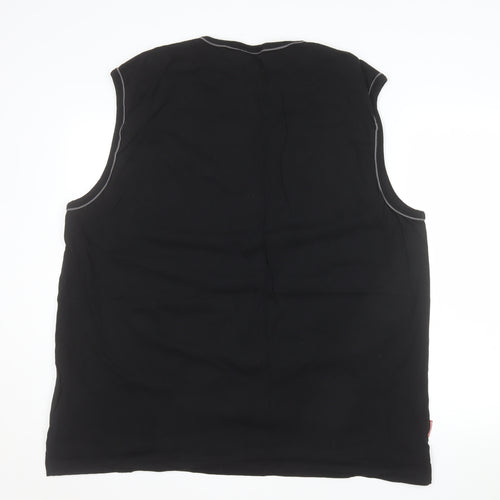 Slazenger Men's Black 4XL Sleeveless Cotton Sports Tank Top