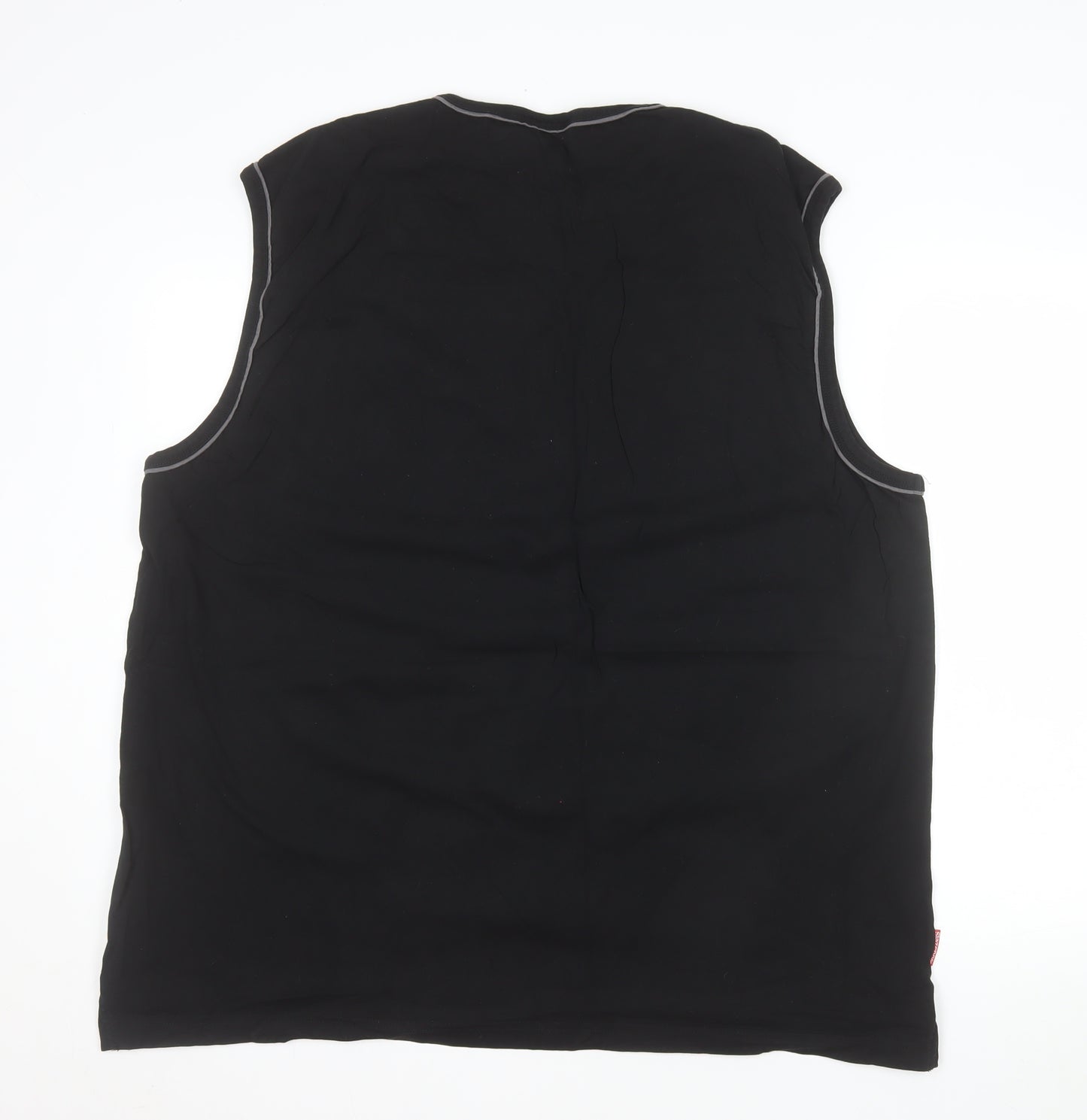 Slazenger Men's Black 4XL Sleeveless Cotton Sports Tank Top