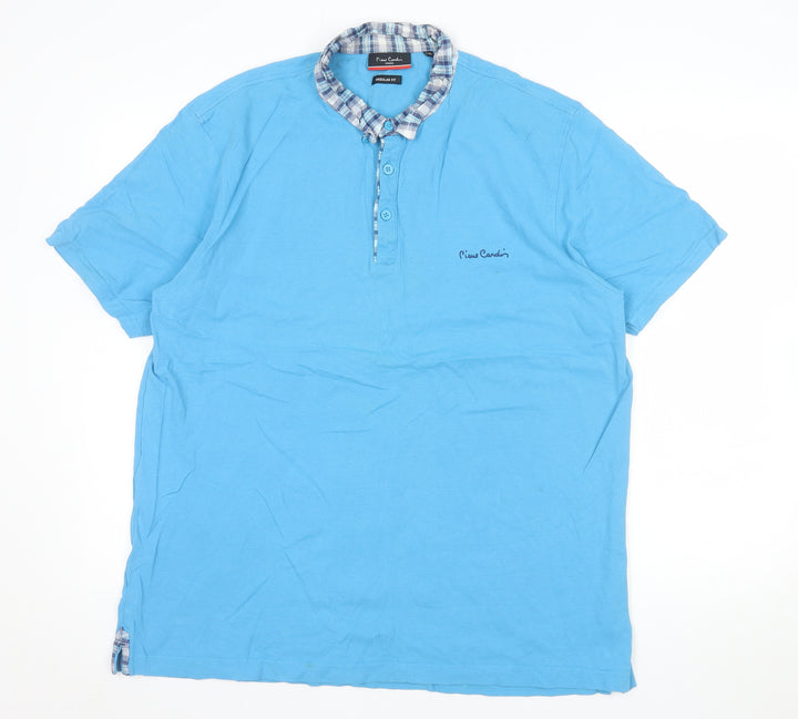 Pierre Cardin Men's Blue 2XL Regular Fit Cotton Polo Shirt