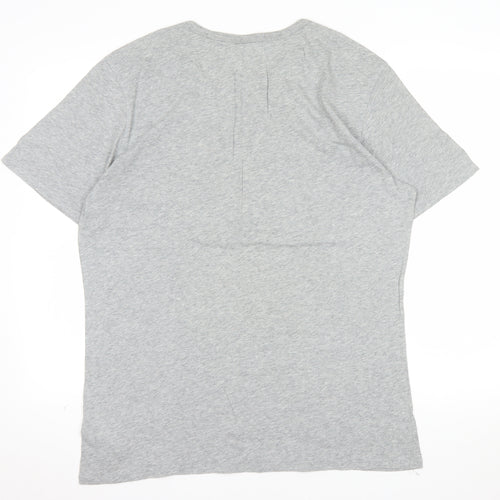 Nike Men's Grey Crew Neck Athletic Fit Cotton T-Shirt Size L