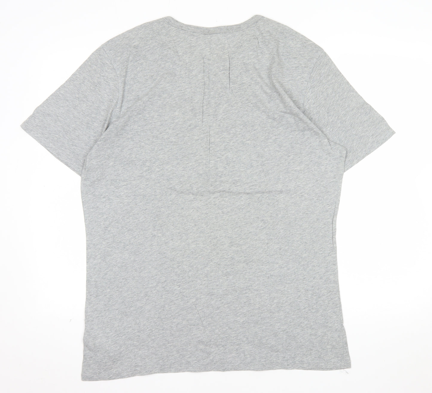 Nike Men's Grey Crew Neck Athletic Fit Cotton T-Shirt Size L