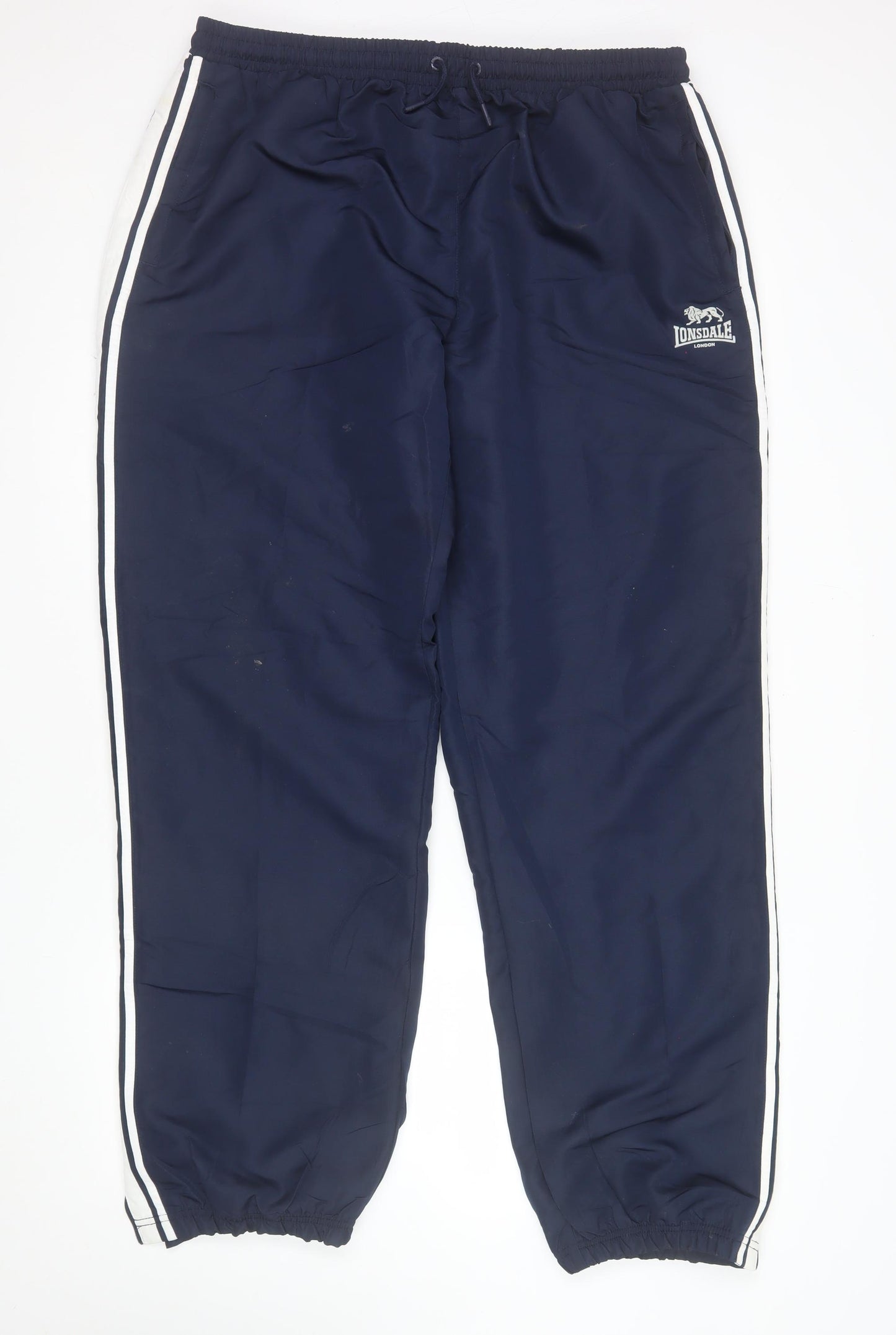Lonsdale Men's Blue 2XL Track Pants Elastic Waist Sports Trousers