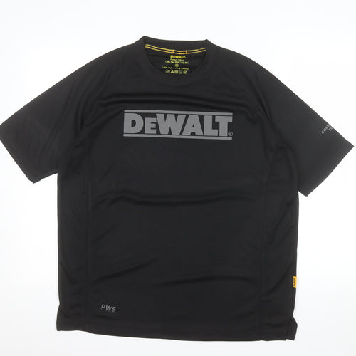 DeWalt Men's Black Medium Moisture Wicking Crew Neck T-Shirt