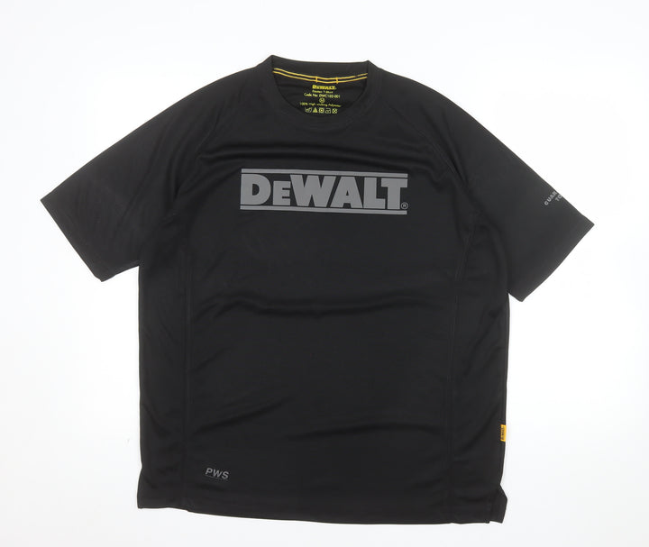 DeWalt Men's Black Medium Moisture Wicking Crew Neck T-Shirt