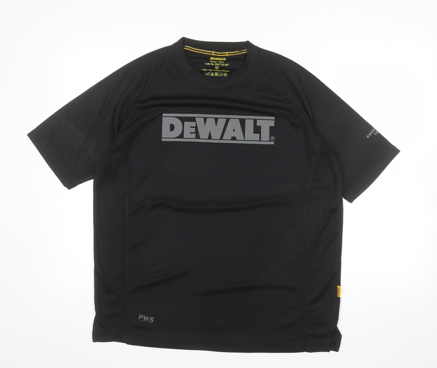 DeWalt Men's Black Medium Moisture Wicking Crew Neck T-Shirt