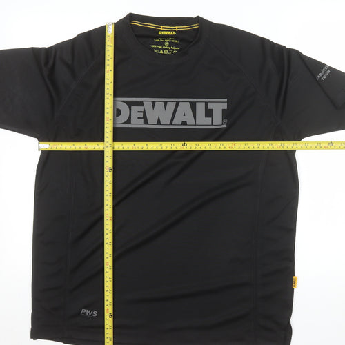 DeWalt Men's Black Medium Moisture Wicking Crew Neck T-Shirt