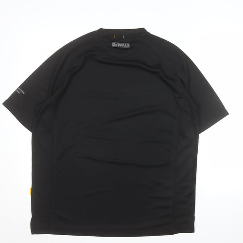 DeWalt Men's Black Medium Moisture Wicking Crew Neck T-Shirt