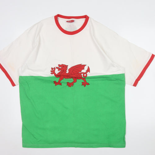 Tour Collection Men's Multicoloured XL Welsh Flag Crew Neck T-Shirt