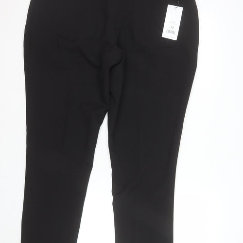Taylor & Wright Men's Black Slim Fit Dress Trousers 38S Polyester