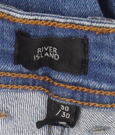 River Island Men's Blue 30 x 30 Slim Fit Stretch Skinny Jeans