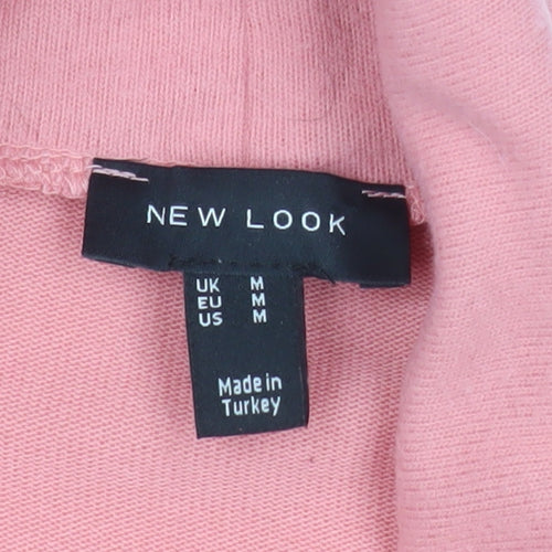 New Look Women Pink Roll Neck Long Sleeve Jumper Size M