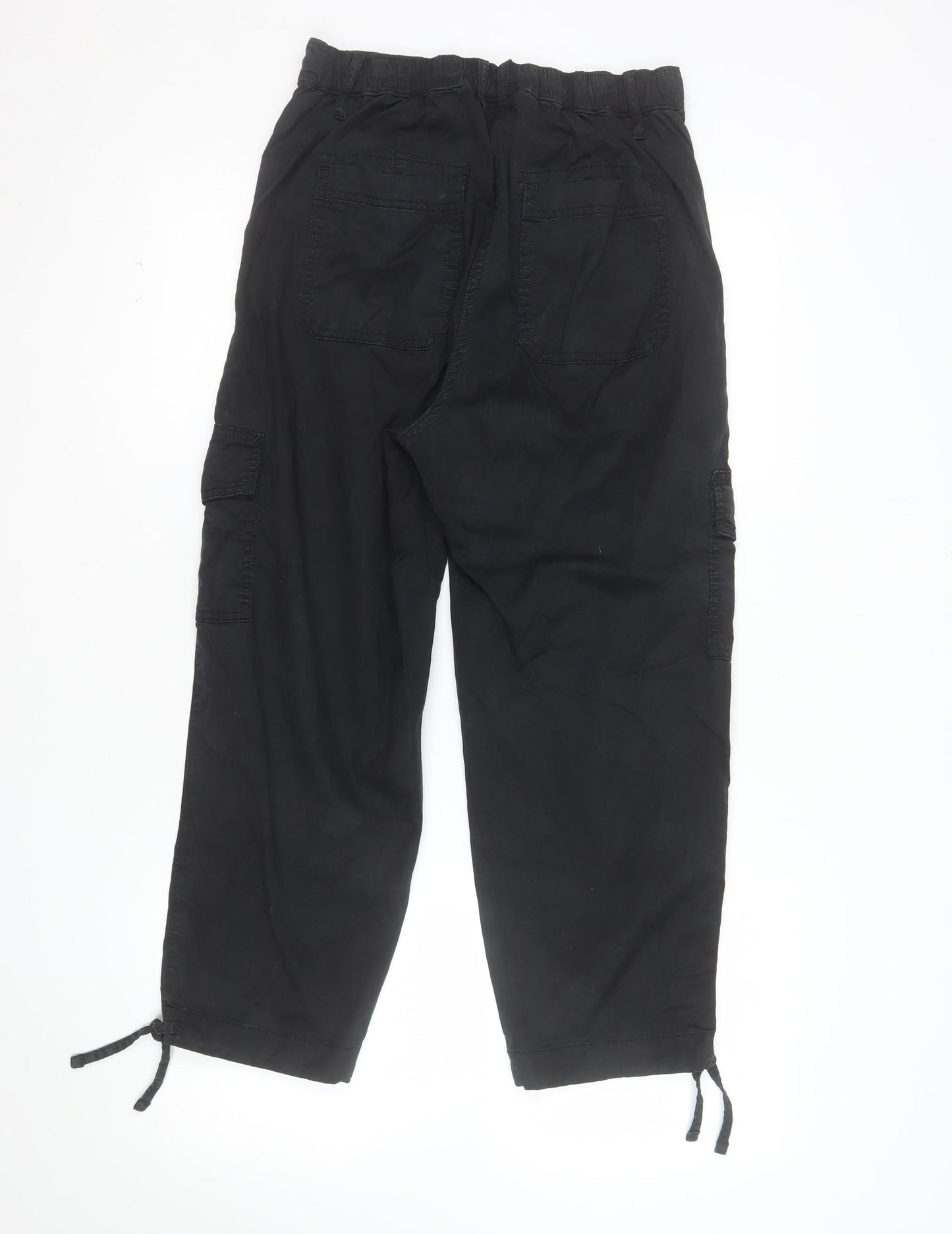 Marks and Spencer Womens Black Cargo Trousers Size 8 Regular Fit