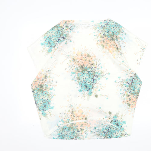 Apricot Womens Multicoloured Floral Tunic Blouse Size S Short Sleeve