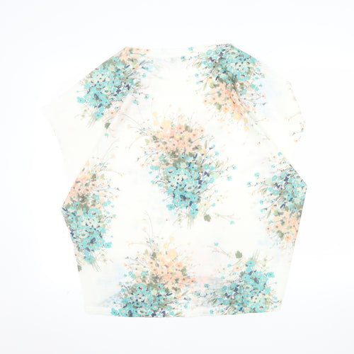 Apricot Womens Multicoloured Floral Tunic Blouse Size S Short Sleeve