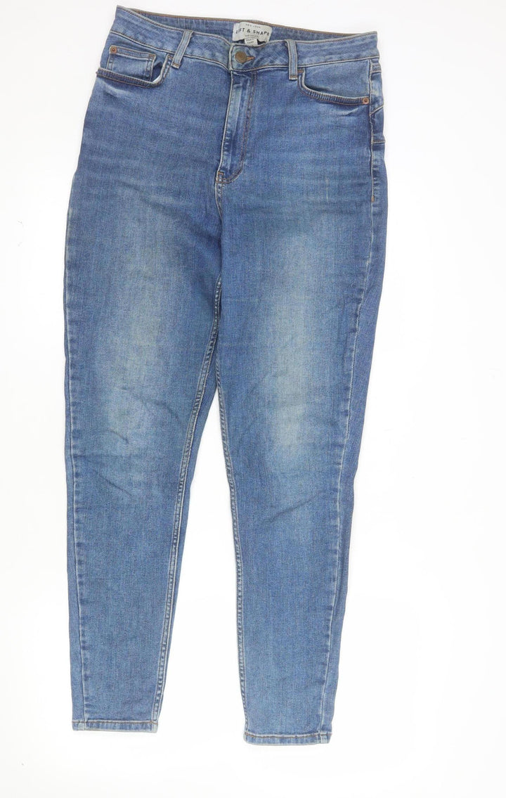 New Look Women Blue Skinny Lift & Shape Jeans Size 14