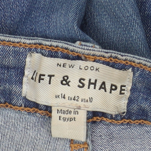 New Look Women Blue Skinny Lift & Shape Jeans Size 14